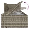 vidaXL 10-tlg. Garten-Lounge-Set mit Kissen Grau Poly Rattan