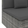 vidaXL 10-tlg. Garten-Lounge-Set mit Auflagen Poly Rattan Grau