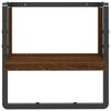 vidaXL Wandregal mit Stange Braun Eichen-Optik 30x25x30 cm