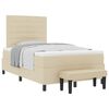 vidaXL Boxspringbett mit Kopfteil Creme 120 x 190 cm Stoff