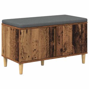 vidaXL Flurbank mit Kissen mit Speicher Altholz 60 x 38 x 46 cm