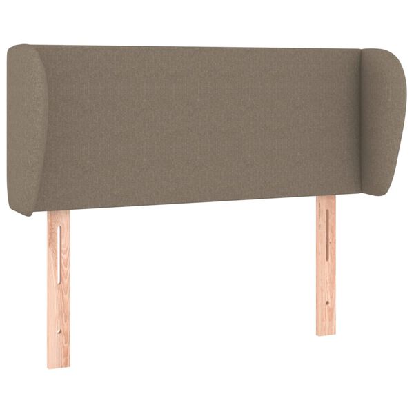vidaXL Kopfteil mit Ohren Taupe 103x23x78/88 cm Stoff