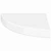 vidaXL Schwebendes Eckregal Hochglanz-Wei&szlig; 25x25x3,8 cm MDF