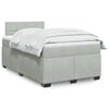 vidaXL Boxspringbett mit Matratze Hellgrau 120x200 cm Samt