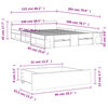 vidaXL Bettgestell mit Schubladen Schwarz 150x200 cm Holzwerkstoff