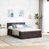 vidaXL Ottoman-Bett mit Matratze Dunkelbraun 140x190 cm Stoff