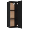 vidaXL TV-Schrank Schwarz 30,5x30x90 cm Holzwerkstoff
