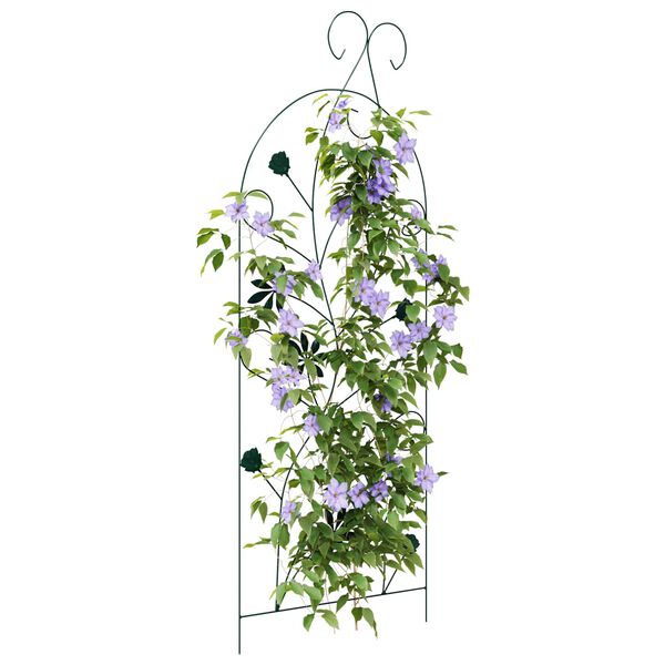 vidaXL Gartenzaun 3 pcs Gr&uuml;n 112 x 40 cm Stahl