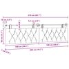 vidaXL H&auml;ngevorderseite Wandmontiert Rosa 210 x 55 x 7 cm Samt