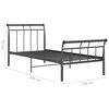 vidaXL Bettgestell Schwarz Metall 100x200 cm