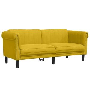 vidaXL Sofa 2-Sitzer Gelb Samt