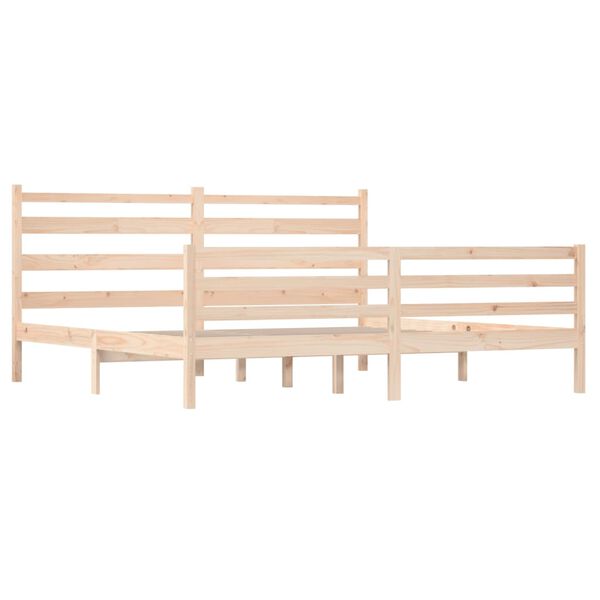 vidaXL Massivholzbett Kiefer 200x200 cm