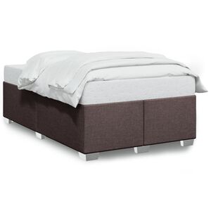 vidaXL Bettgestell ohne Matratze Dunkelbraun 120x190 cm Stoff