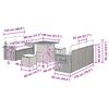 vidaXL Gartensofa-set mit Kissen 8 pcs Schwarz und Creme
