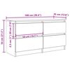 vidaXL TV-Schrank Braun Eichen-Optik 100x35x54 cm Holzwerkstoff