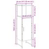 vidaXL Badezimmerm&ouml;bel-Set Schwarz Eichen-Optik 33 x 33 x 120,5 cm