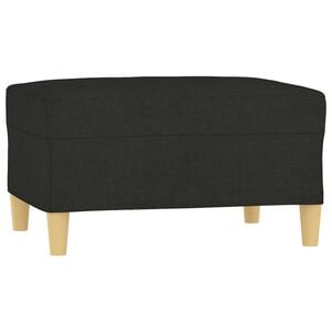 vidaXL Fu&szlig;hocker Schwarz 70x55x41 cm Stoff