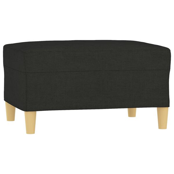 vidaXL Fu&szlig;hocker Schwarz 70x55x41 cm Stoff