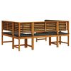 vidaXL Gartenbänke Set 5 pcs Braun Massivholz Akazie