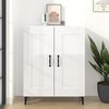 vidaXL Sideboard Hochglanz-Wei&szlig; 69,5x34x90 cm Holzwerkstoff