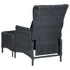 vidaXL 3-tlg. Garten-Lounge-Set mit Auflagen Poly Rattan Dunkelgrau