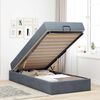 vidaXL Bettgestell mit Matratze mit Matratze 2 pcs Dunkelgrau Samt