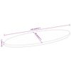 vidaXL Tischplatte 110x40x2,5 cm Oval Massivholz Akazie