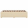 vidaXL Bettgestell ohne Matratze Creme 90x200 cm Stoff