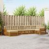 vidaXL Sofagarnituren 7 pcs Natur und Beige Massivholz Akazie