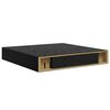 vidaXL Schweberegale 4 Stk. Hochglanz-Schwarz 23x23,5x3,8 cm MDF