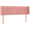 vidaXL LED Kopfteil Rosa 147x16x78/88 cm Samt