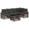 vidaXL Gartensofa-set 6 stk. Grau und Dunkelgrau Poly-Rattan