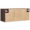 vidaXL TV-Wandschrank mit LED-Beleuchtung Eichen-Optik 80x31x35 cm