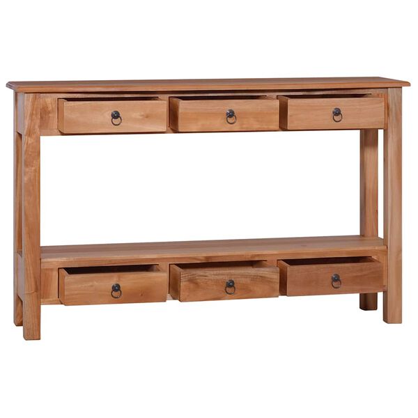 vidaXL Konsolentisch 120x30x75 cm Massivholz Mahagoni