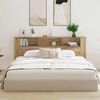 vidaXL Kopfteil Schrank mit Regal Artisan-Eiche 220 x 18,5 x 102,5 cm