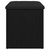vidaXL Sitzbank mit Stauraum Schwarz Eichen-Optik 62 x 42 x 45 cm