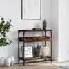 vidaXL Konsolentisch mit Ablage R&auml;uchereiche 75x29x75cm Holzwerkstoff