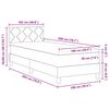 vidaXL LED Boxspringbett mit Matratze Hellgrau 100 x 200 cm Samt