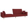 vidaXL Schlafsofa 2-Sitzer mit 2 Kissen Weinrot Stoff