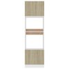 vidaXL Mikrowellenumbauschrank Sonoma-Eiche 60x57x207 cm Holzwerkstoff