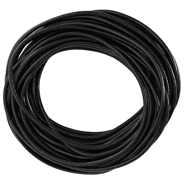 vidaXL Leder Schnur Schwarz &Oslash;3 mm x 50 m Leder