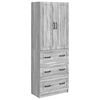 vidaXL Schrankset 2 Stk. 66 x 34,5 x 87 cm Holzwerkstoff Grau Sonoma