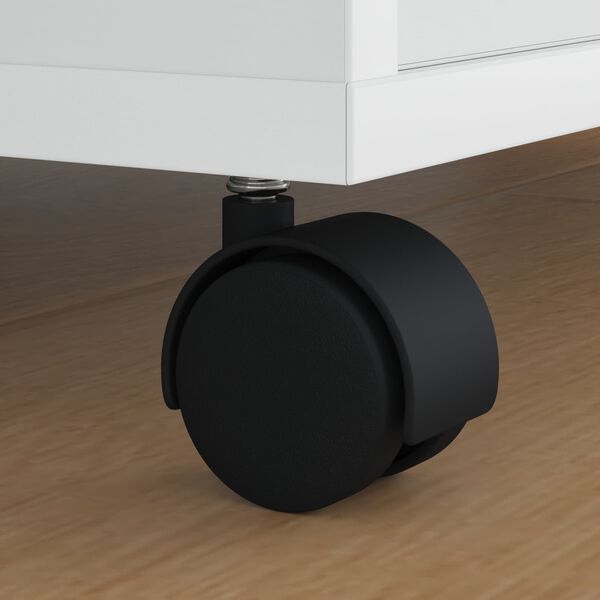 vidaXL Drehrolle 2 pcs Schwarz 54 mm Eisen und PP