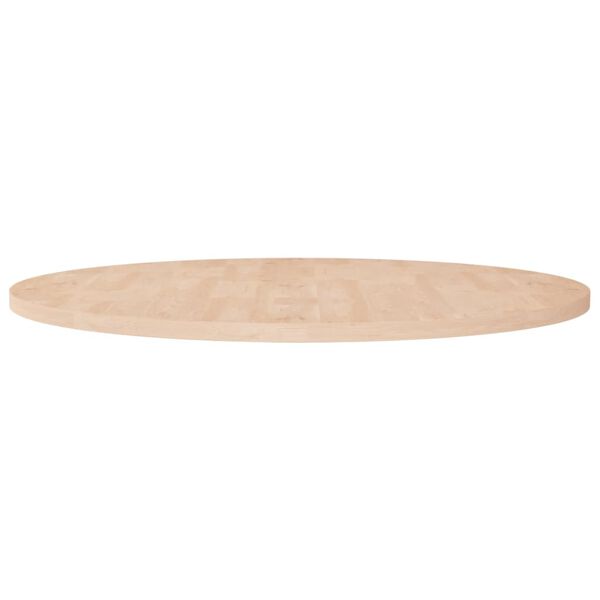 vidaXL Runde Tischplatte &Oslash;90x2,5 cm Unbehandeltes Massivholz Eiche