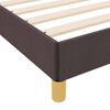 vidaXL Boxspringbett mit Matratze Dunkelbraun 140 x 200 cm Stoff