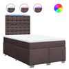 vidaXL Boxspringbett mit Matratze Dunkelbraun 120x190 cm Stoff