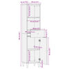 vidaXL Badschrank 38x33x160 cm Massivholz Mango