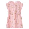 Kinderkleid mit Taillenband Hellorange 116