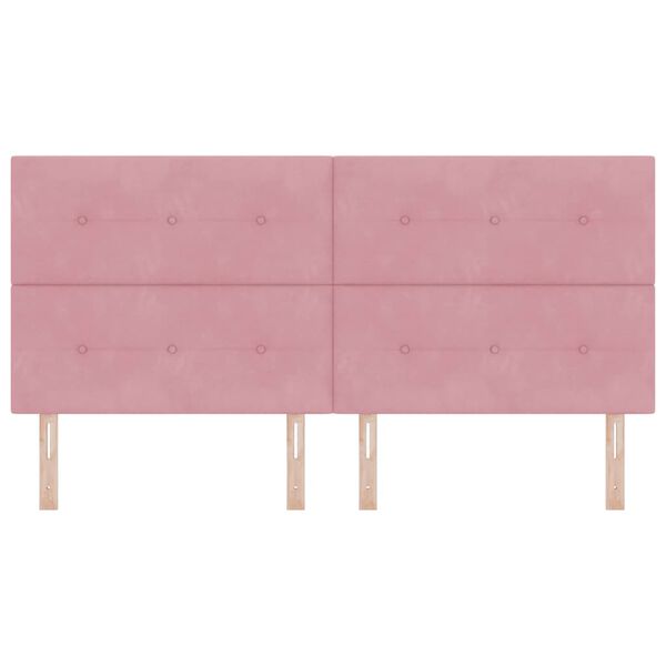 vidaXL Kopfteil mit Kopfteil Rosa 200 cm Kunstleder