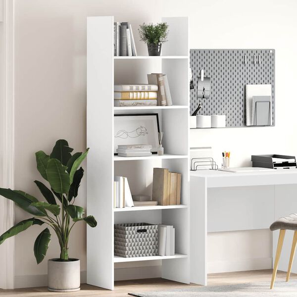 vidaXL B&uuml;cherregal Wei&szlig; 60x35x180 cm Holzwerkstoff